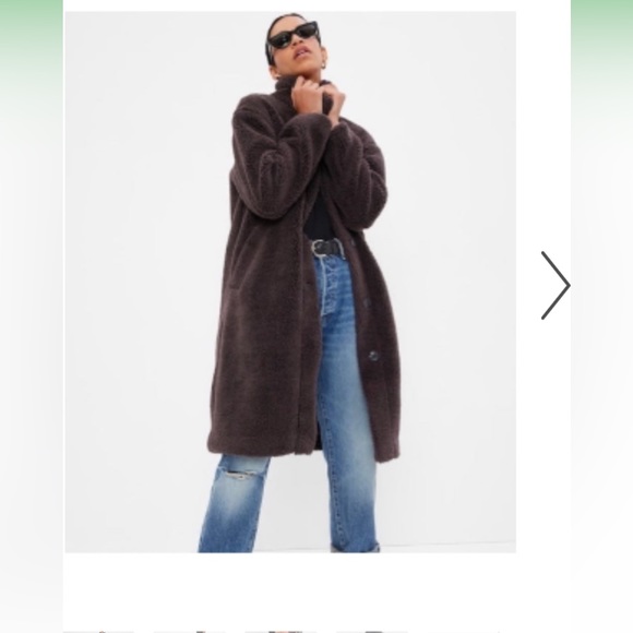 NWT Gap Long Sherpa Coat - Picture 1 of 8